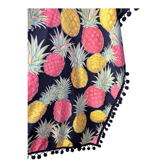 Simply Southern Women's Navy Pineapple Print Tunic Swim Cover Up Size M - Picture 4 of 6